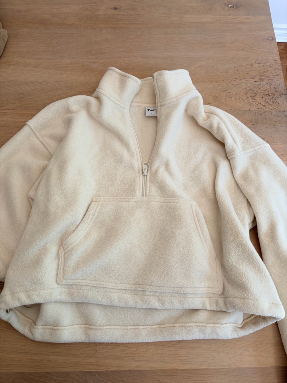 TNA Cream Half-Zip Fleece Pullover